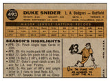 1960 Topps Baseball #493 Duke Snider Dodgers VG-EX oc 430187