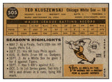 1960 Topps Baseball #505 Ted Kluszewski White Sox EX-MT/NR-MT 430198