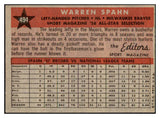 1958 Topps Baseball #494 Warren Spahn A.S. Braves EX-MT oc 430204