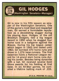 1967 Topps Baseball #228 Gil Hodges Senators EX-MT 430273