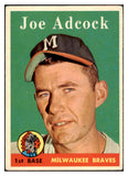 1958 Topps Baseball #325 Joe Adcock Braves VG-EX 430280