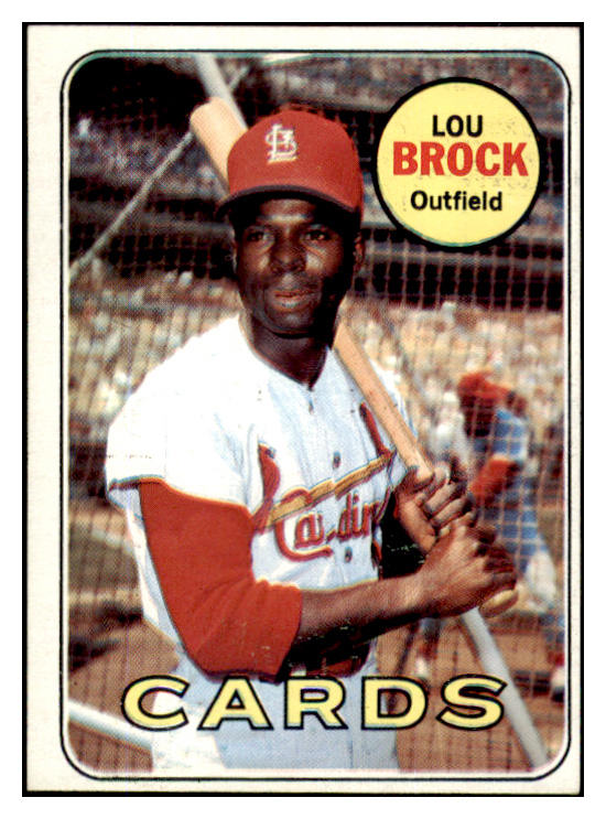 1969 Topps Baseball #085 Lou Brock Cardinals EX+/EX-MT 430347