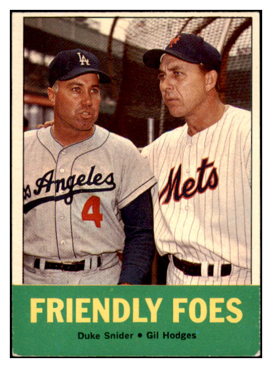 1963 Topps Baseball #068 Duke Snider Gil Hodges EX+/EX-MT 430376