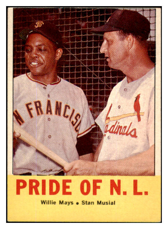 1963 Topps Baseball #138 Willie Mays Stan Musial EX oc 430383