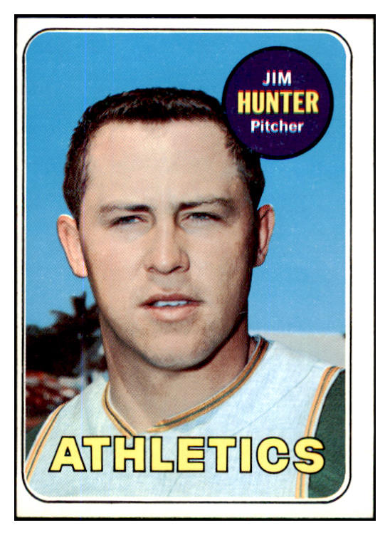 1969 Topps Baseball #235 Catfish Hunter A's NR-MT oc 430404