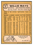 1968 Topps Baseball #050 Willie Mays Giants EX oc 430523