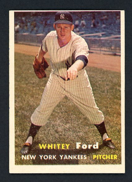 1957 Topps Baseball #025 Whitey Ford Yankees EX-MT oc 430533
