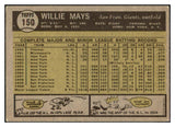 1961 Topps Baseball #150 Willie Mays Giants VG-EX/EX 430539