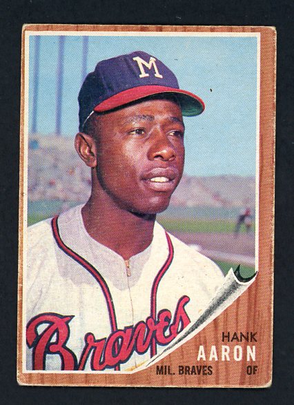 1962 Topps Baseball #320 Hank Aaron Braves VG-EX 430542
