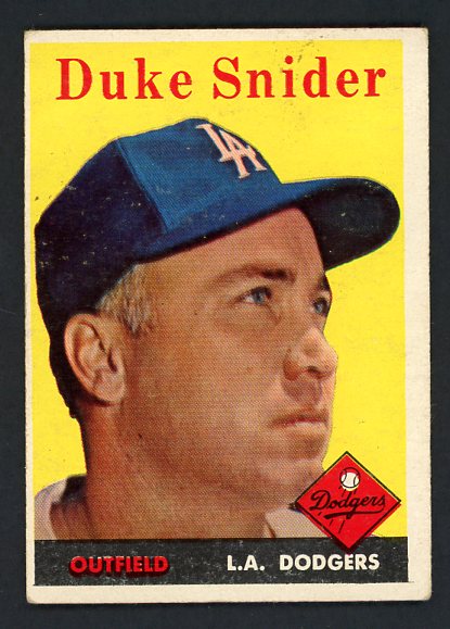 1958 Topps Baseball #088 Duke Snider Dodgers VG-EX 430653