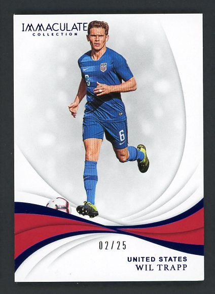 2018 Immaculate #068 Wil Trapp USA Sapphire 2/25