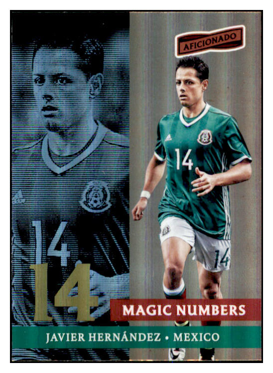 2017 Aficionado Magic Numbers #MN-14 Javier Hernandez Mexico