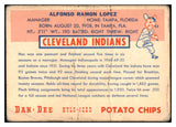 1954 Dan Dee Al Lopez Indians GD-VG 431165