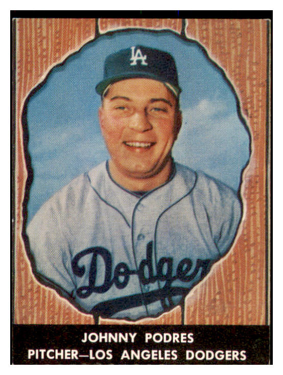 1958 Hires #042 Johnny Podres Dodgers EX-MT No Tab 431189