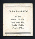 1933 Tattoo Orbit Ivy Andrews Red Sox GD-VG 431237