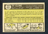 1961 Topps Baseball #421 Ty Cline Indians EX-MT 431259