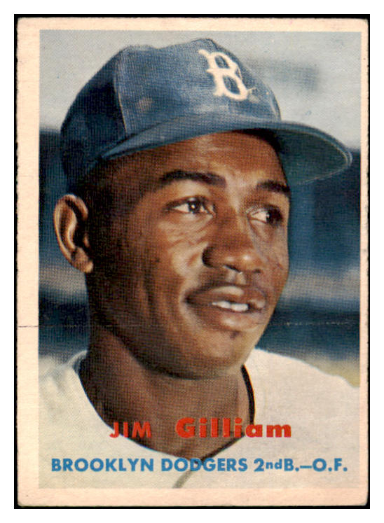 1957 Topps Baseball #115 Jim Gilliam Dodgers VG-EX 431590
