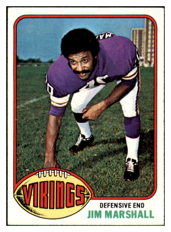 1976 Topps Football #385 Jim Marshall Vikings VG-EX 431664
