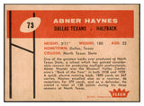 1960 Fleer Football #073 Abner Haynes Texans GD-VG trimmed 431665