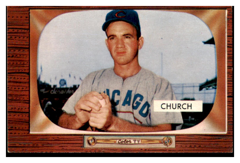 1955 Bowman Baseball #273 Bubba Church Cubs VG-EX back mc 431725