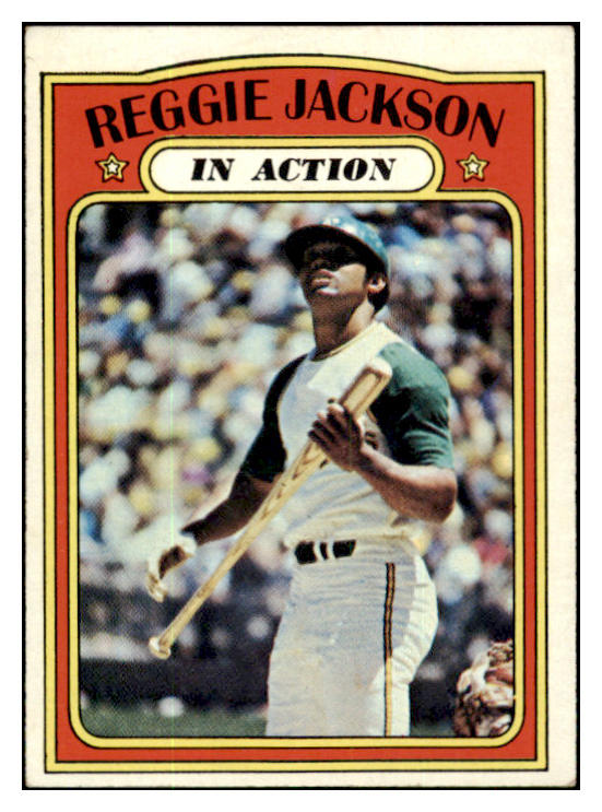 1972 Topps Baseball #436 Reggie Jackson IA A's EX 431908