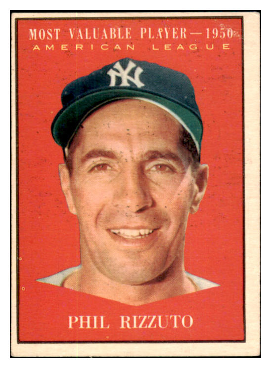 1961 Topps Baseball #471 Phil Rizzuto MVP Yankees EX 431912