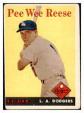 1958 Topps Baseball #375 Pee Wee Reese Dodgers PR-FR back damage 431934