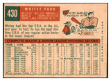 1959 Topps Baseball #430 Whitey Ford Yankees VG-EX 431937