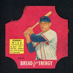 1951 Fischers Bread Johnny Mize Yankees VG w/Tab 431977