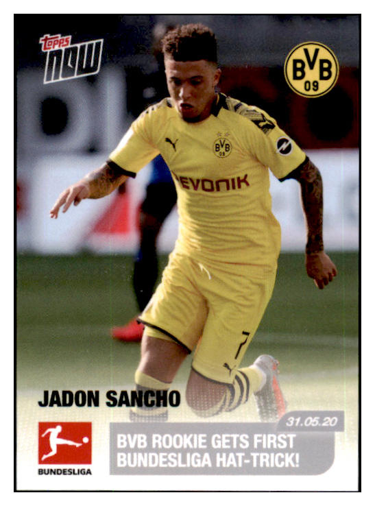 2020 Topps Now #165 Jadon Sancho Dortmund 432115