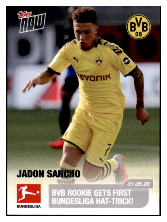2020 Topps Now #165 Jadon Sancho Dortmund 432116