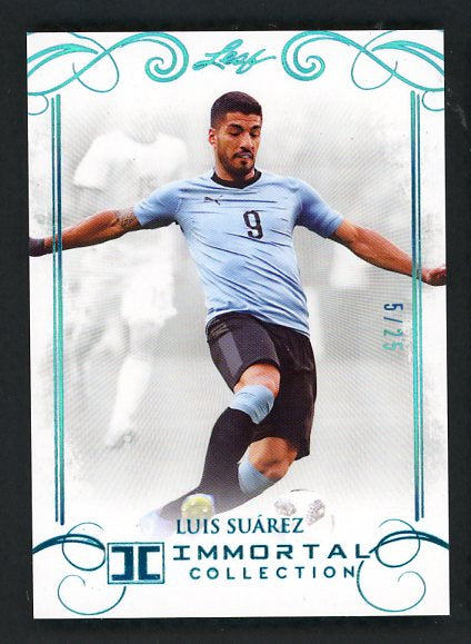 2018 Leaf Immortal Collection #009 Luis Suarez Uruguay Blue 5/25 432540