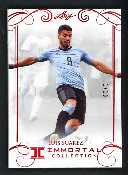 2018 Leaf Immortal Collection #009 Luis Suarez Uruguay Red 1/10 432541