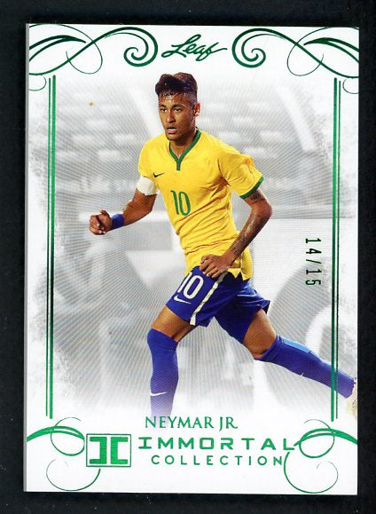 2018 Leaf Immortal Collection #010 Neymar Jr. Brazil Green 14/15 432553
