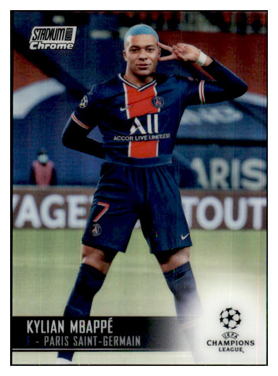 2020 Stadium Club Chrome #075 Kylian Mbappe PSG Refractor 432791