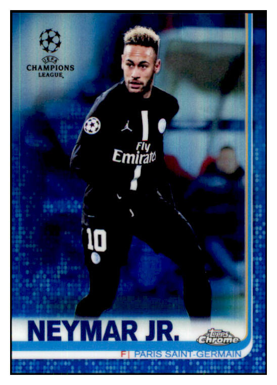 2018 Topps Chrome #050 Neymar Jr. PSG Blue Refractor 26/150 432909