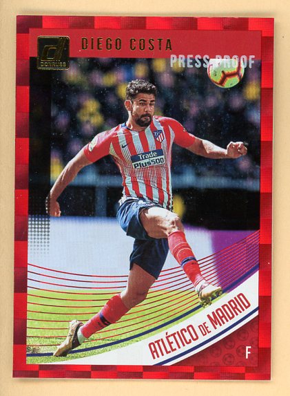 2018 Donruss #045 Diego Costa Atletico Madrid Red Press Proof 433257