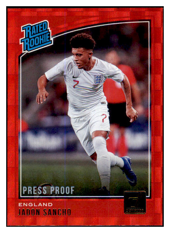 2018 Donruss #189 Jadon Sancho England Red Press Proof 433331