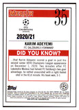 2020 Topps Merlin #035 Karim Adeyemi Salzburg Aqua 433401