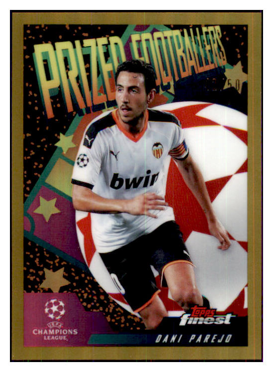 2019 Topps Finest Prized #FP-DP Dani Parejo Valencia Gold 42/50 433437