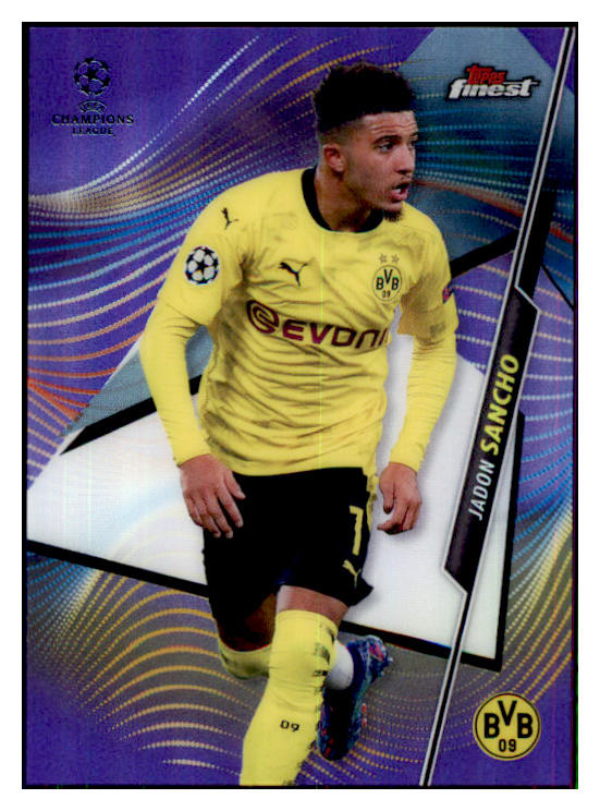 2020 Topps Finest #099 Jadon Sancho Dortmund Purple 18/250 433465