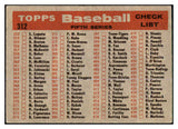 1958 Topps Baseball #312 Boston Red Sox Team EX light erasures 433583