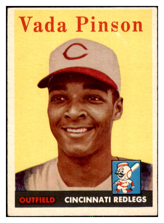 1958 Topps Baseball #420 Vada Pinson Reds EX-MT 433617