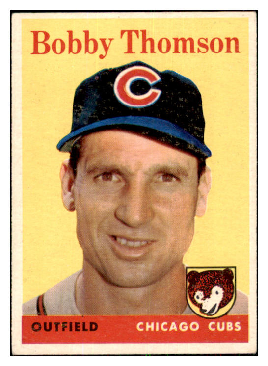 1958 Topps Baseball #430 Bobby Thomson Cubs EX-MT 433625