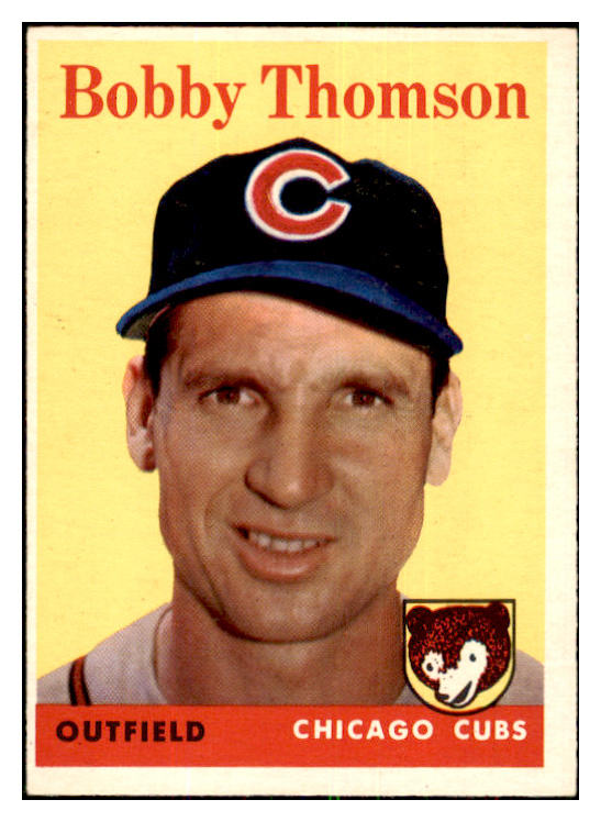 1958 Topps Baseball #430 Bobby Thomson Cubs NR-MT 433626