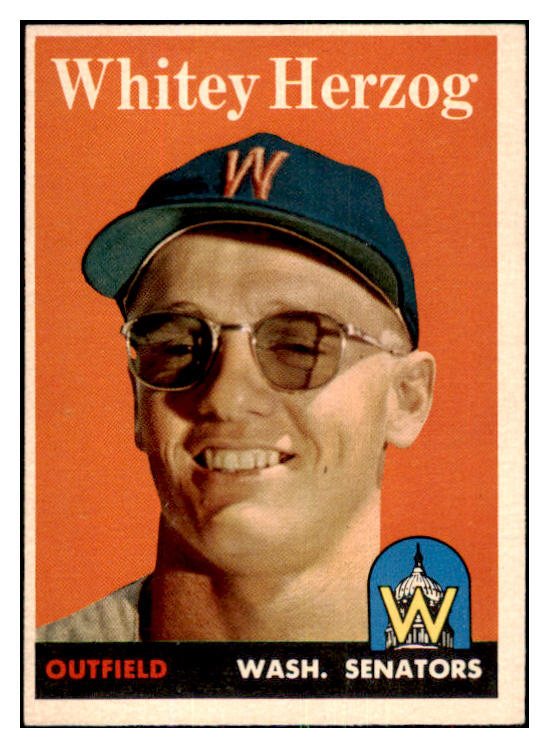 1958 Topps Baseball #438 Whitey Herzog Senators EX-MT 433631
