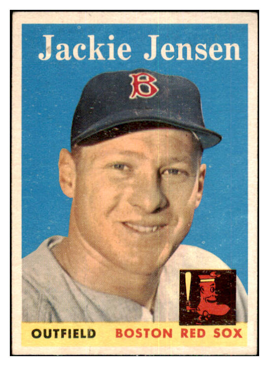 1958 Topps Baseball #130 Jackie Jensen Red Sox EX-MT 433711