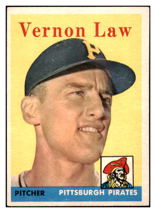1958 Topps Baseball #132 Vern Law Pirates NR-MT 433716