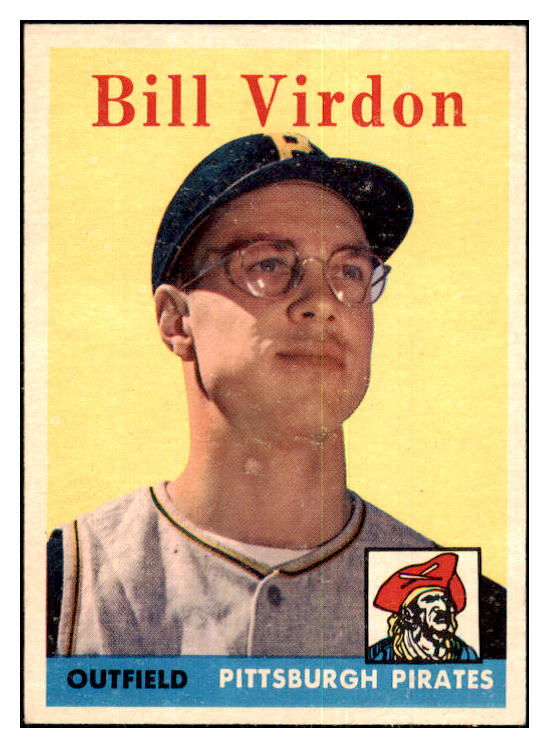 1958 Topps Baseball #198 Bill Virdon Pirates VG-EX 433734