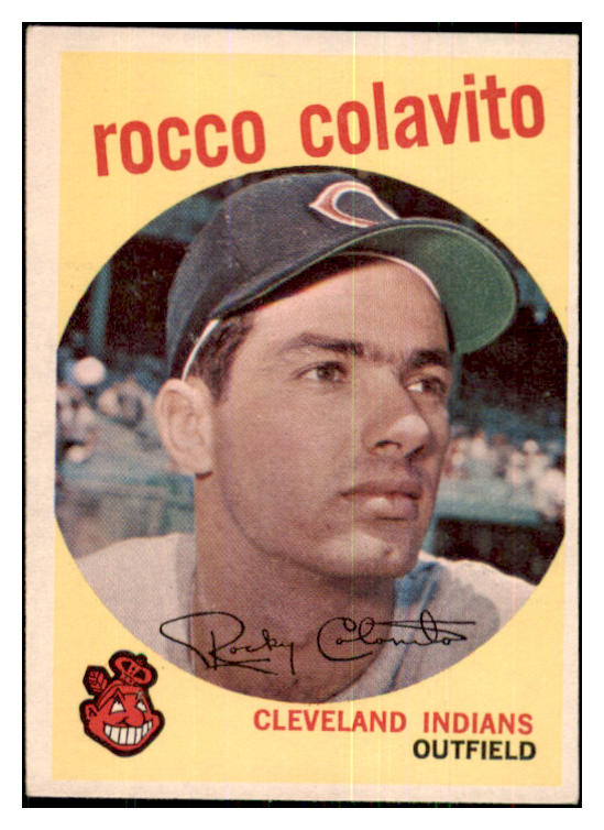 1959 Topps Baseball #420 Rocky Colavito Indians EX 433765